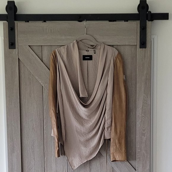 RUDSAK, one of a kind leather jacket, size M, coffe blend collors - Picture 1 of 15